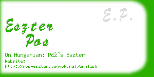 eszter pos business card